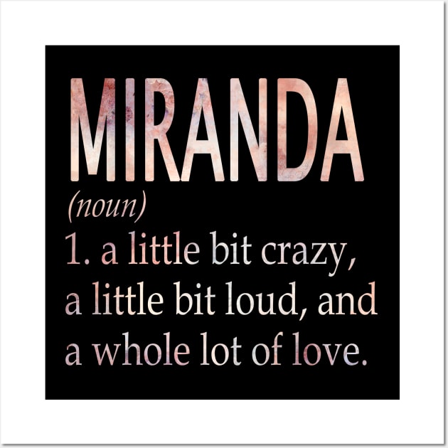 Miranda Girl Name Definition Wall Art by ThanhNga